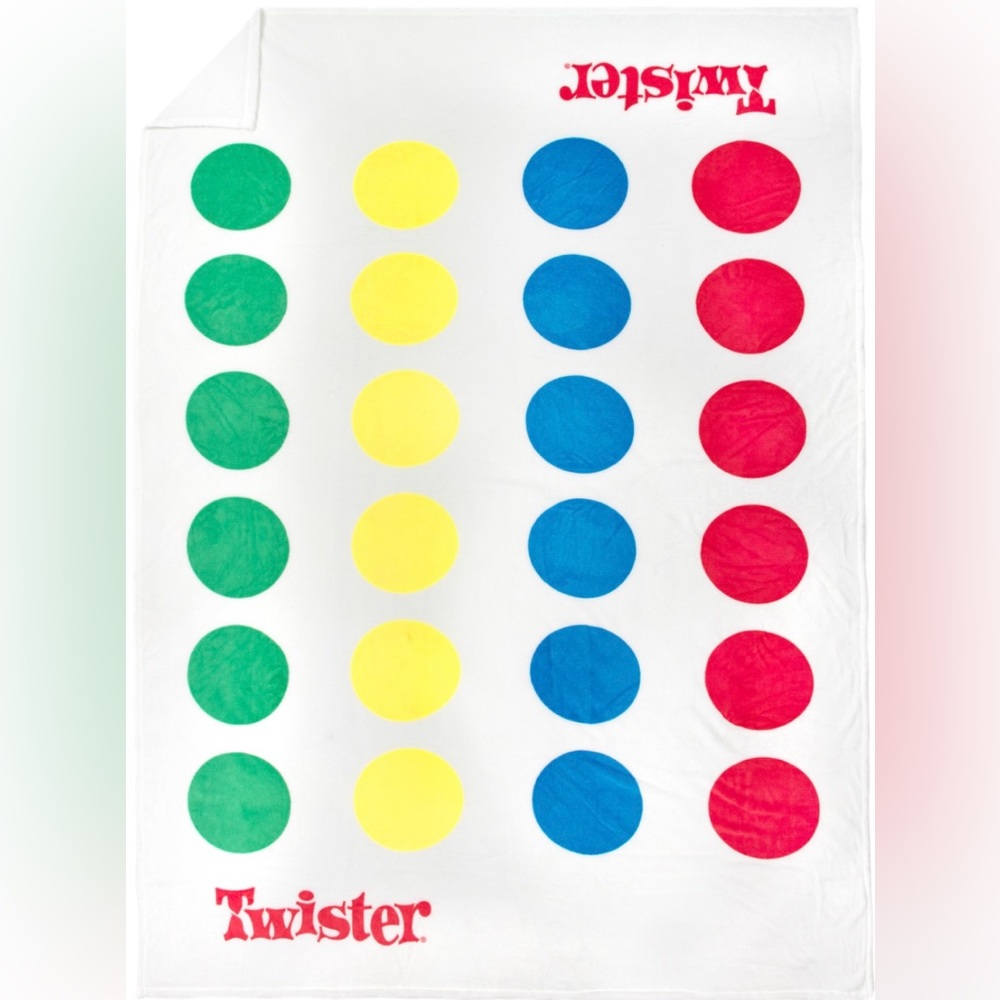 Jay Franco Hasbro Twister Game Super Soft Fleece Blanket Throw 60" x 90" Fun NEW